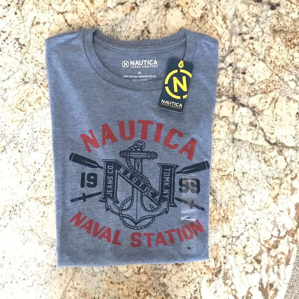 Nautica men’s t-shirt, Gray, XL